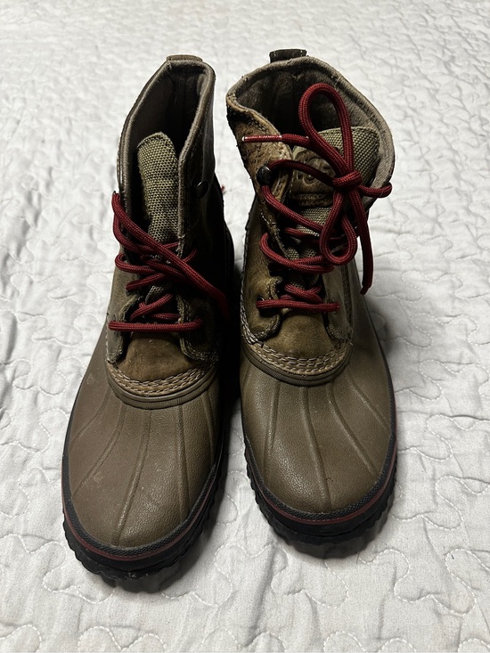UGG Brown Leather Rain & Snow Boots with Red Trim main image 7